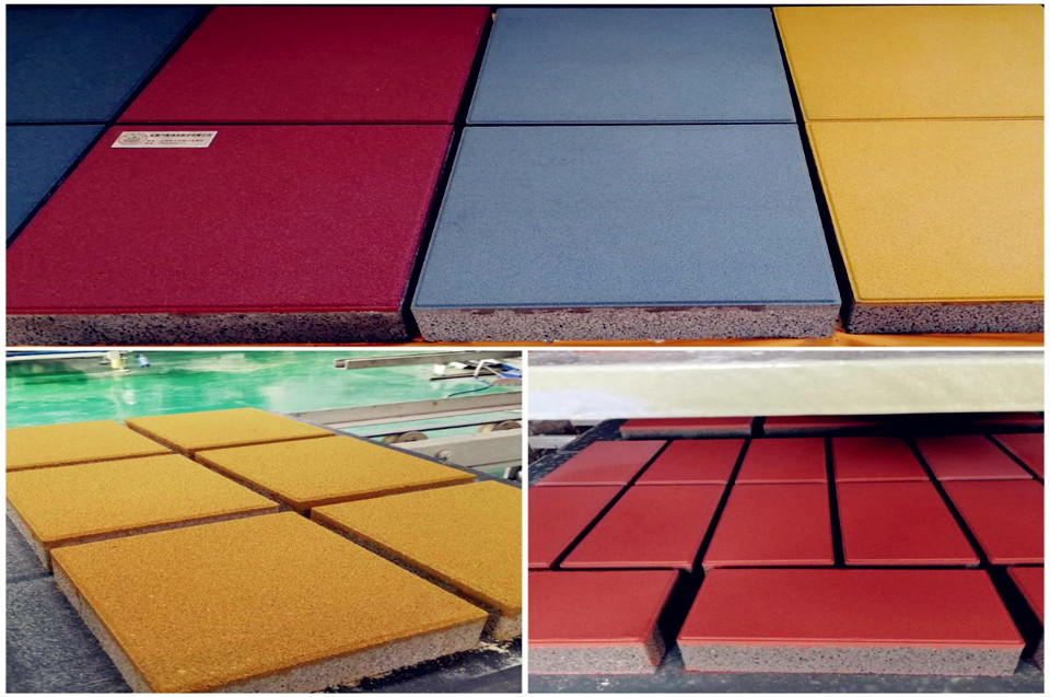 PC仿石制磚生產(chǎn)線：銀馬透水磚機設(shè)備制品有何不同？